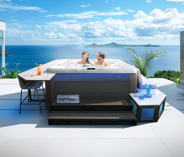 Calspas hot tub being used in a family setting - Port Orange